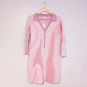 Le Lis Pink Marbled Sweater Dress